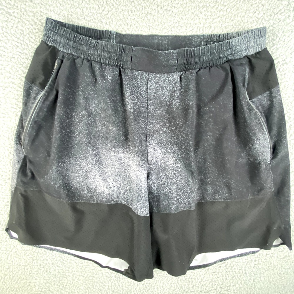 Lululemon Surge Short Men Medium Lined Ocean Spray Paint Run Gym Water Resistant